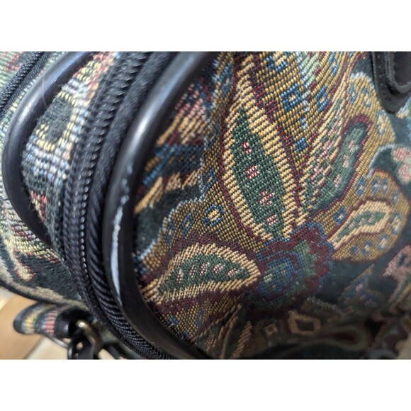 Verdi Boho Tapestry Shoulder Carry On Tote Bag 21"x15"x8" Weekend Retro Vntg - Picture 16 of 16